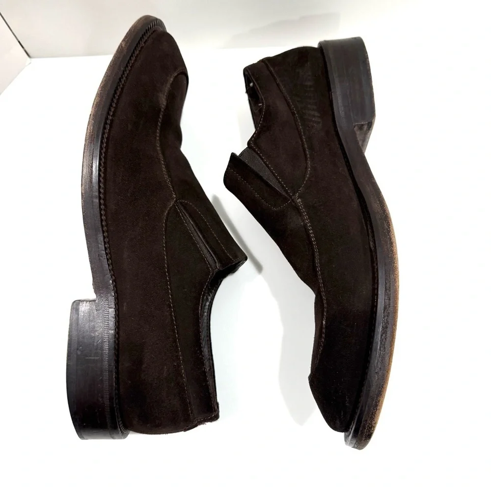 Giorgio Armani Men’s Size 10 US/43.5 EU  Dark Brown Suede Loafers